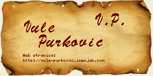 Vule Purković vizit kartica